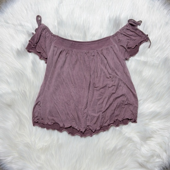 American Eagle Off The Shoulder Cropped Top - Picture 2 of 5